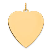 Sterling Silver GP Engraveable Heart Polished Disc Charm